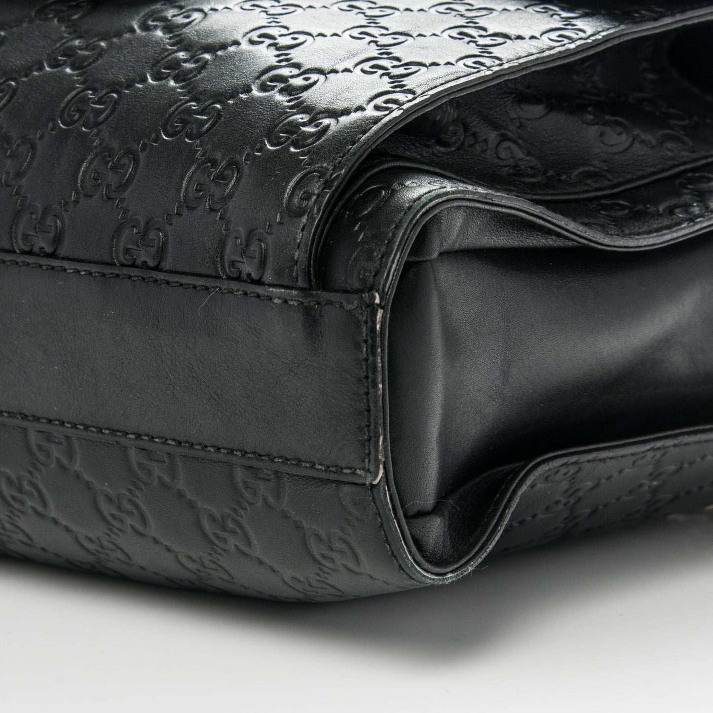 Guccissima Bamboo Messenger Bag Black