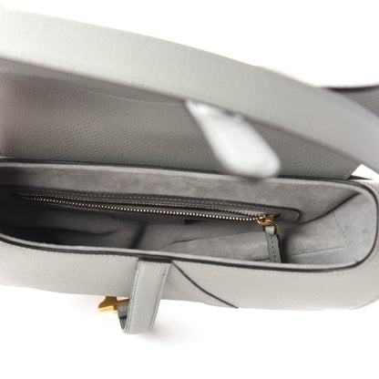 Christian Dior Grained Calfskin Saddle Bag Grey 5 of 11