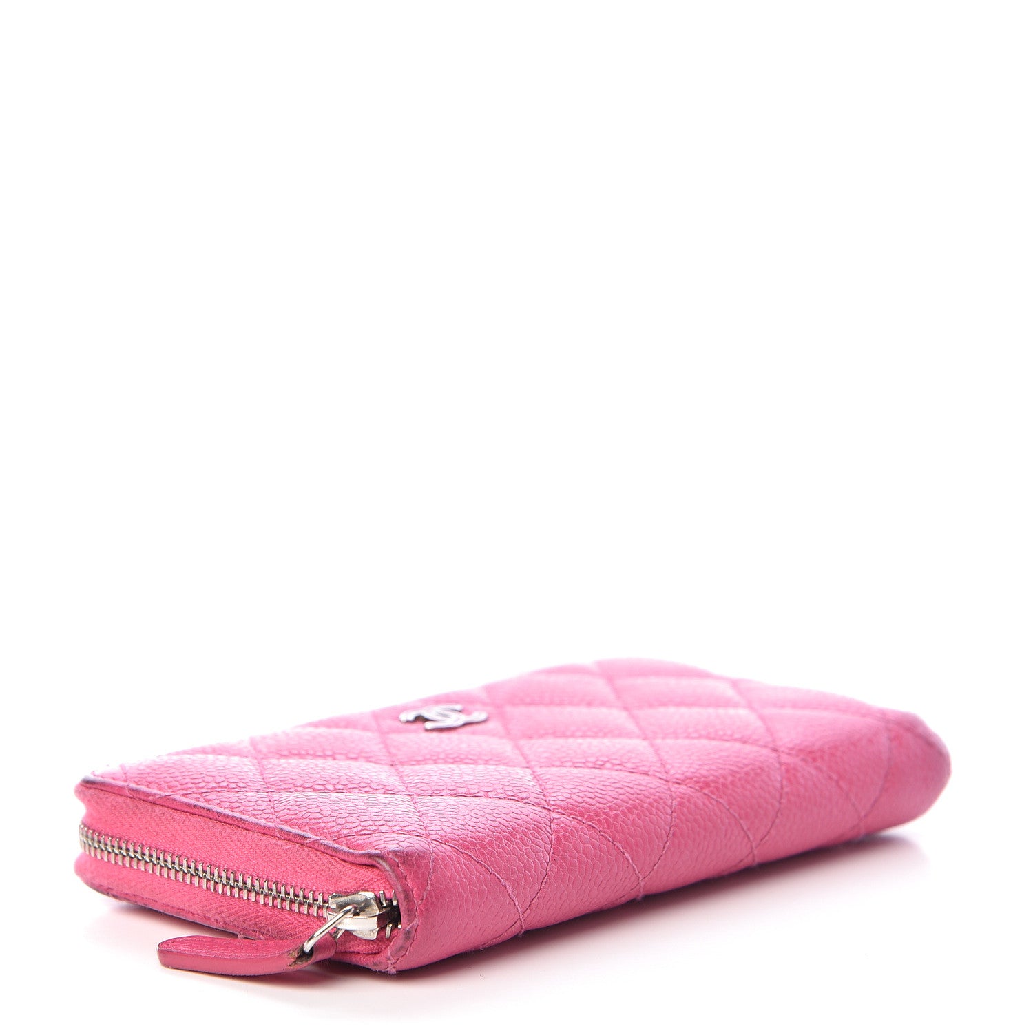 Chanel Caviar Quilted Small Zip Around Wallet Pink 4 of 20