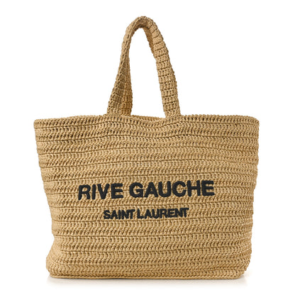 Saint Laurent Raffia Rive Gauche Tote Natural 1 of 8