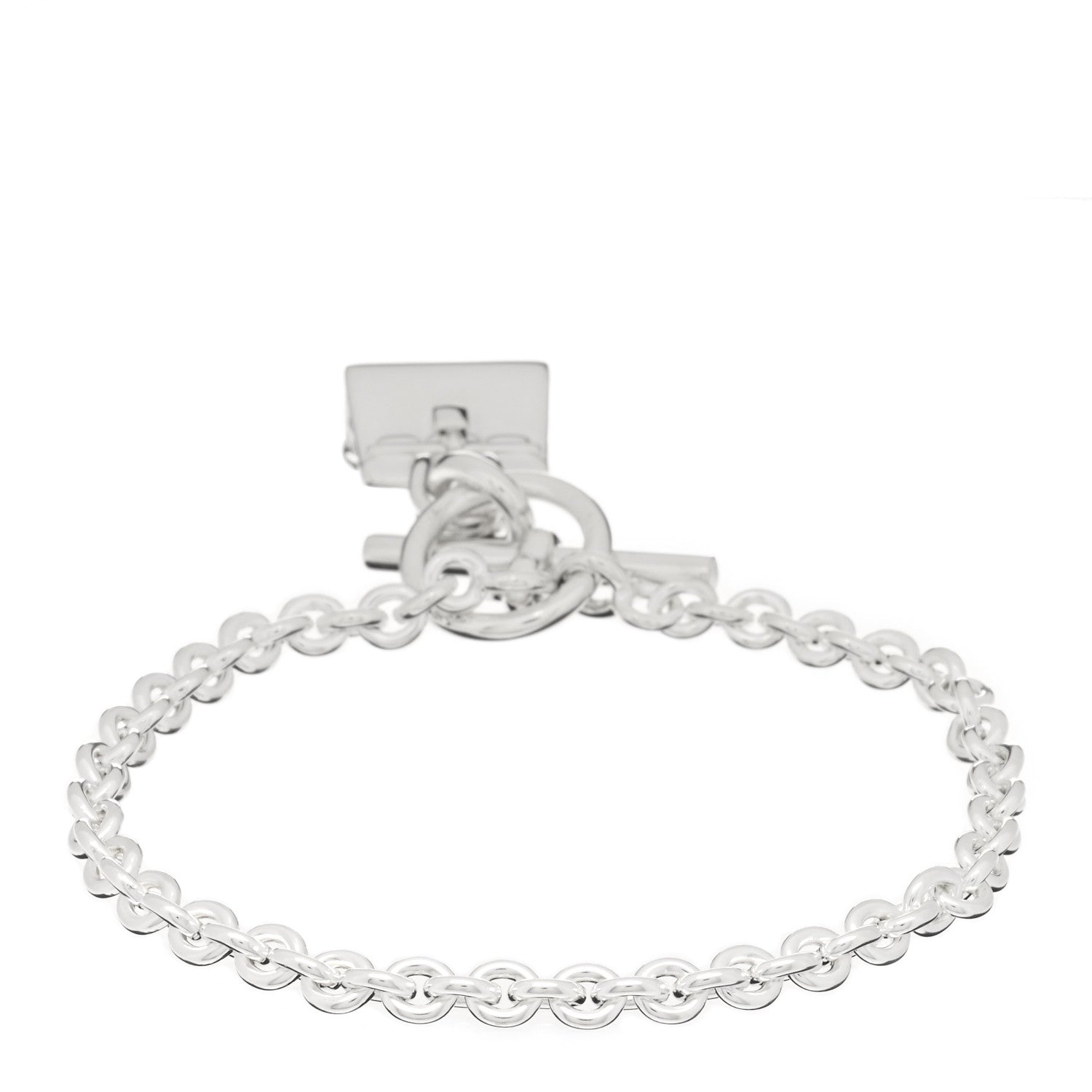 Hermes Sterling Silver Mini Birkin Amulette Bracelet ST 2 of 3
