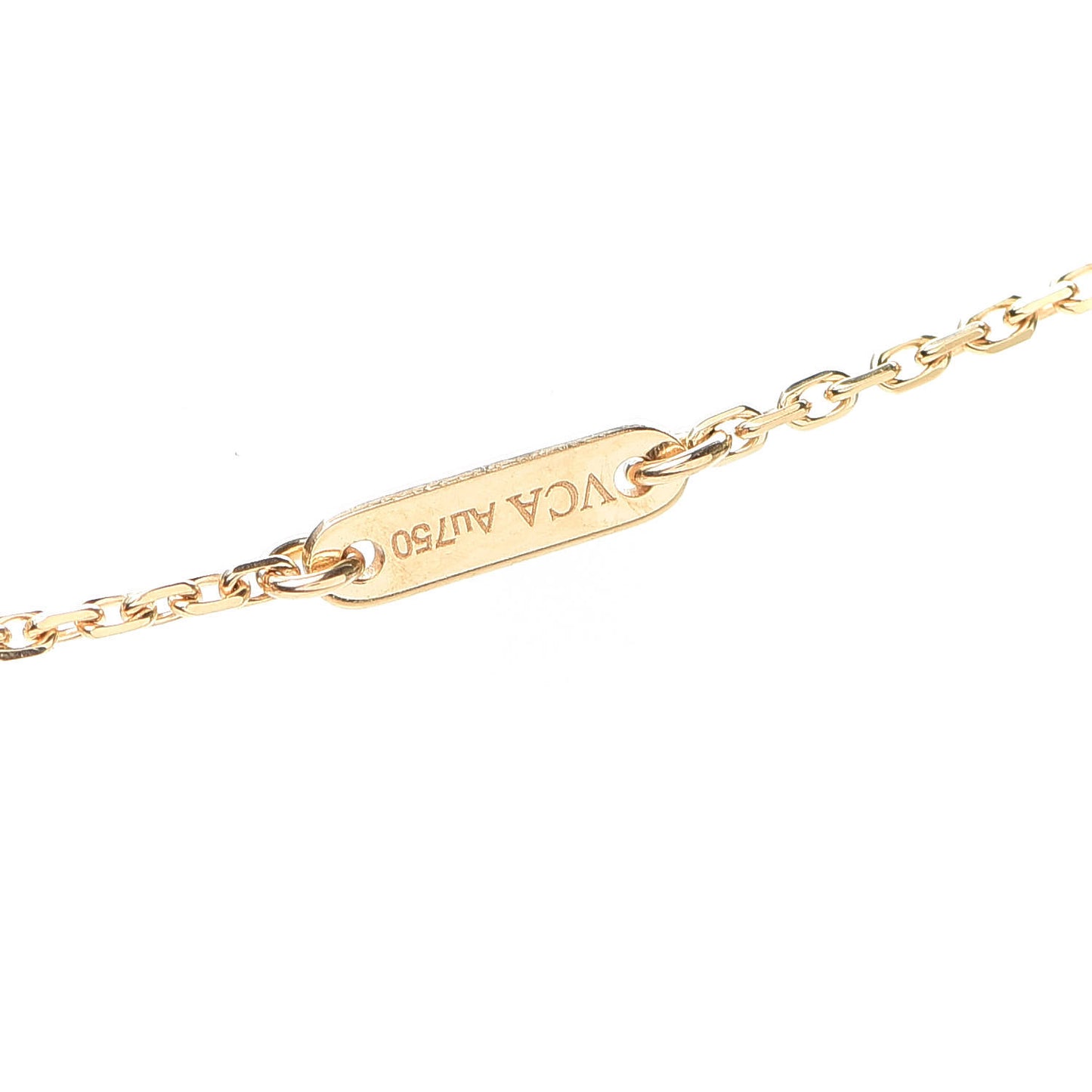 18K Yellow Gold Mother of Pearl Sweet Alhambra Pendant Necklace