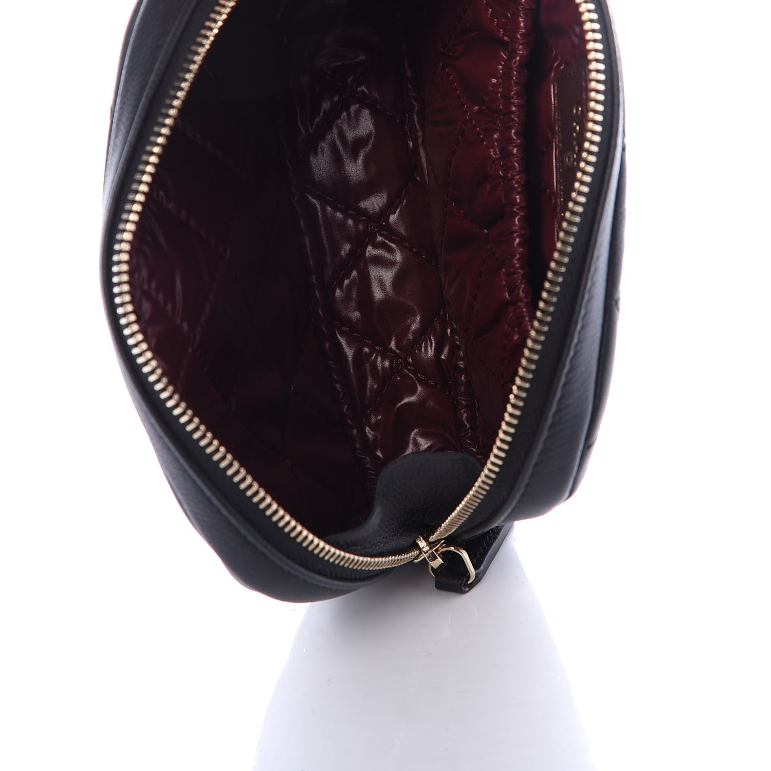 Chanel Caviar Quilted Small Curvy Pouch Cosmetic Case Black 5 of 8