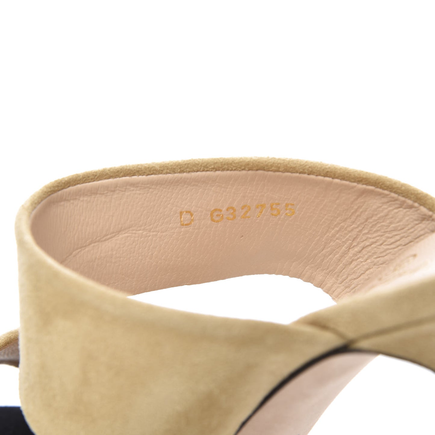 Suede Kid Pearl Mules 39 Beige