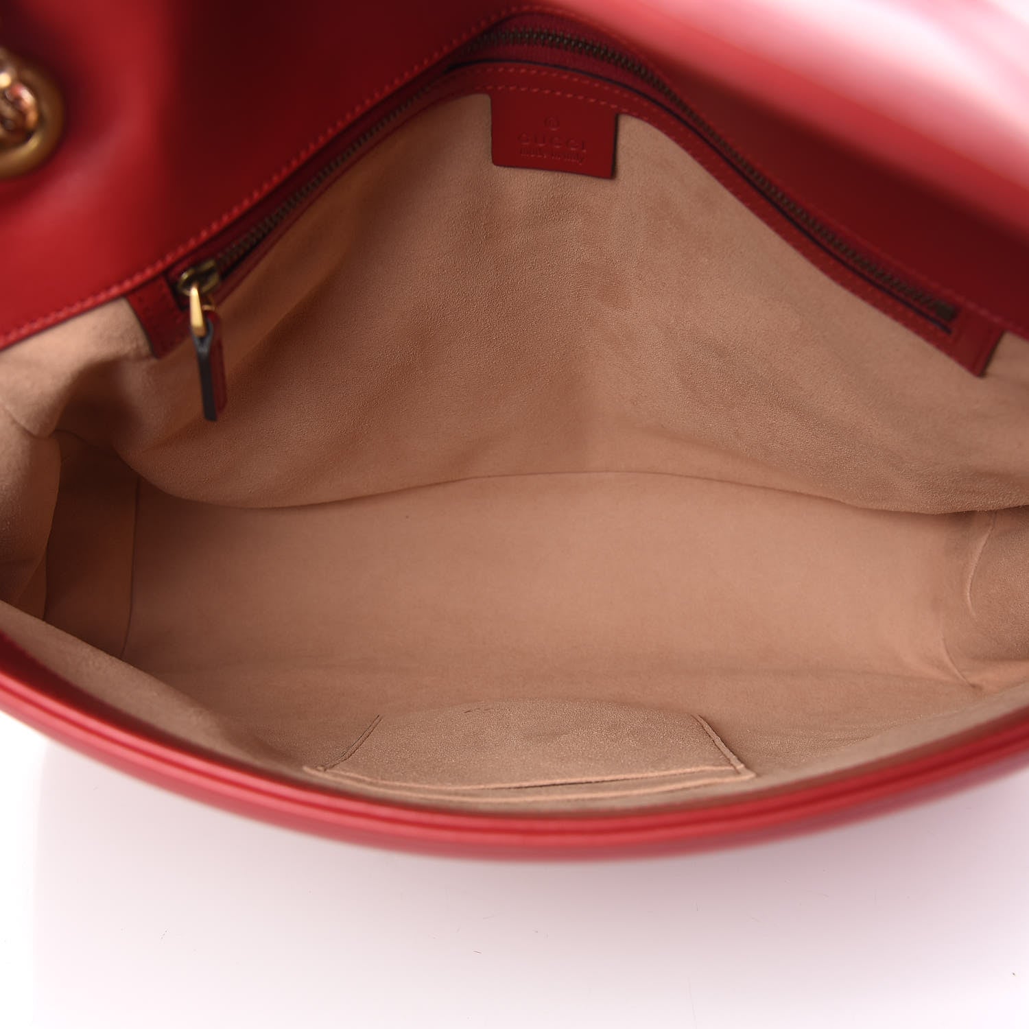 Gucci Calfskin Matelasse Large GG Marmont Shoulder Bag Hibiscus Red 5 of 9