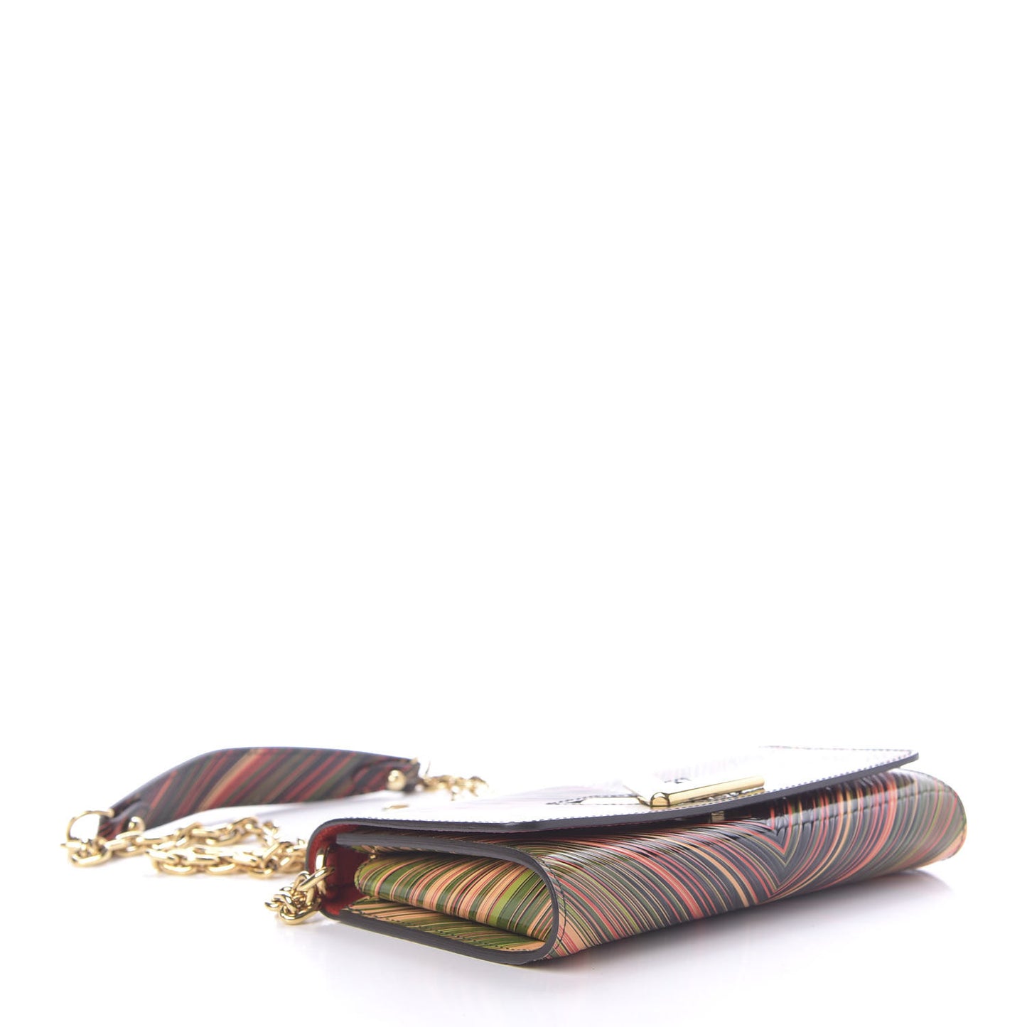 Epi Tropical Twist Chain Wallet Rose Beige