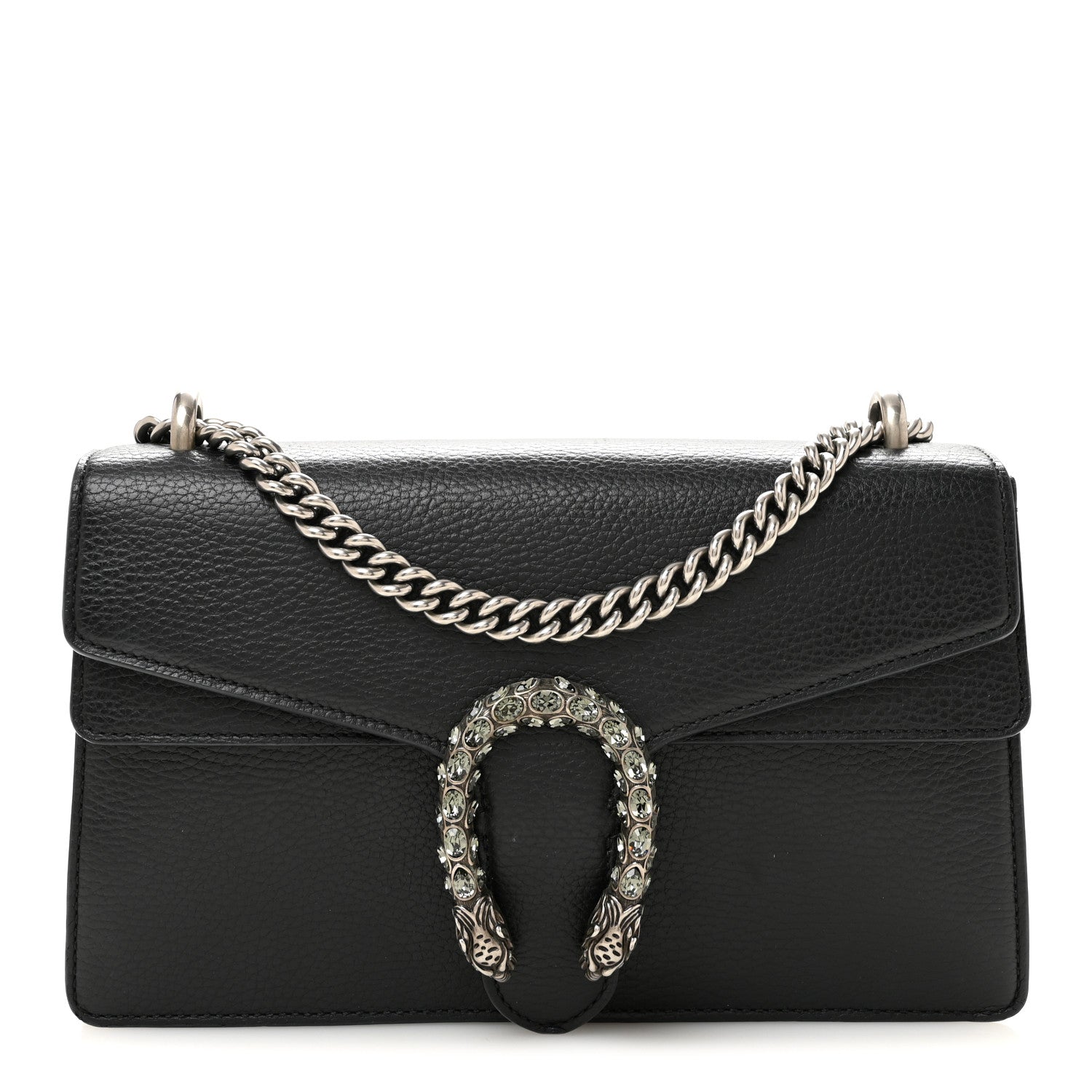 Gucci Pebbled Calfskin Small Dionysus Shoulder Bag Black 1 of 11
