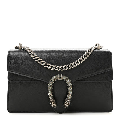 Gucci Pebbled Calfskin Small Dionysus Shoulder Bag Black 1 of 11