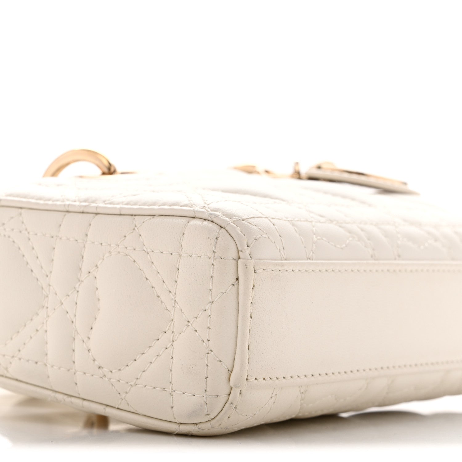 Christian Dior Lambskin Cannage Dioramour Micro Lady D-Joy Latte 8 of 13