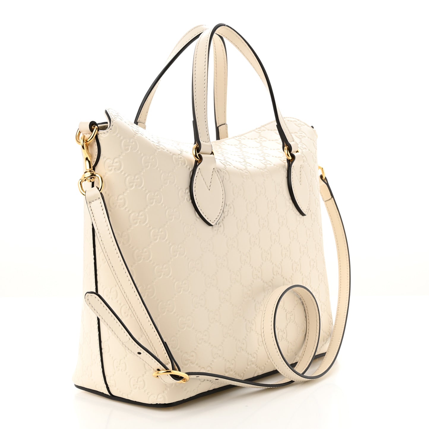 Guccissima Linea A Foldover Tote Off White