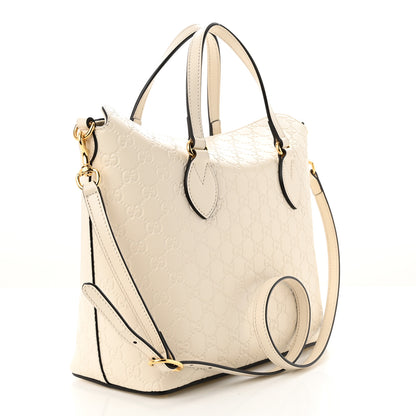 Gucci Guccissima Linea A Foldover Tote Off White 3 of 10