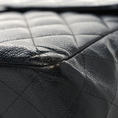 Chanel Caviar Jumbo Single Flap Black 9 of 11