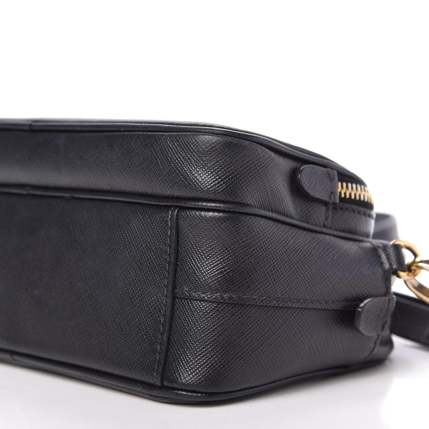 Saffiano Lux Camera Case Crossbody Bag Black