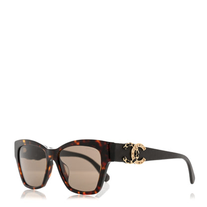 Chanel Acetate Square Cat Eye CC Sunglasses 5456 Tortoise 1 of 7
