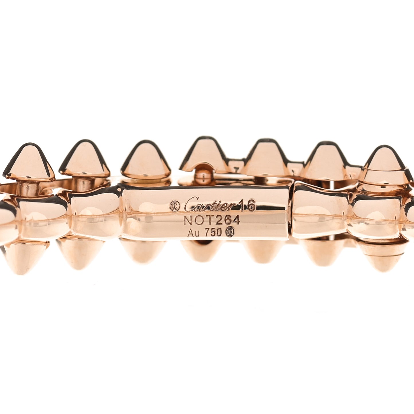 18K Pink Gold Small Clash De Cartier Bracelet 16