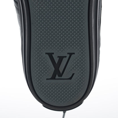 Louis Vuitton Calf Embossed Damier Brooklyn Sneakers 6.5 Black 6 of 17