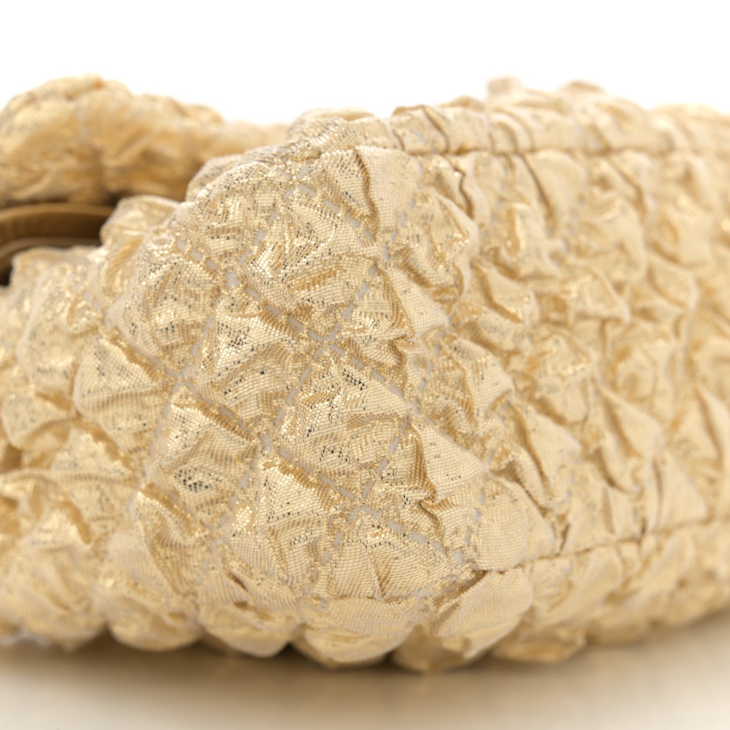 Chanel Metallic Lame Quilted Small Double Flap Gold 9 of 12