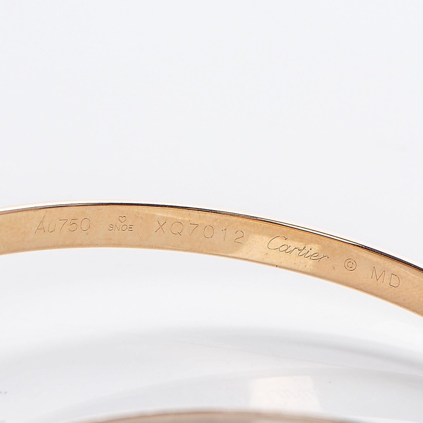 18K Pink Yellow White Gold Trinity Bangle