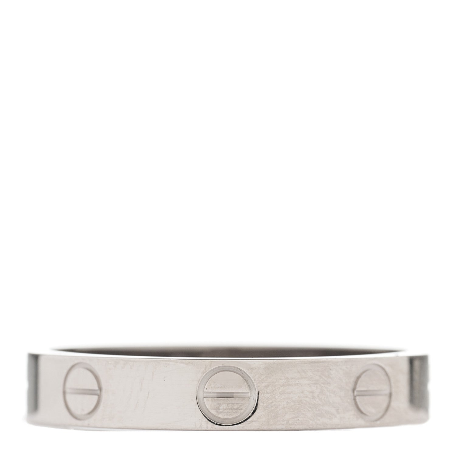 Cartier 18K White Gold 3.5mm LOVE Wedding Band Ring 57 8 1 of 4