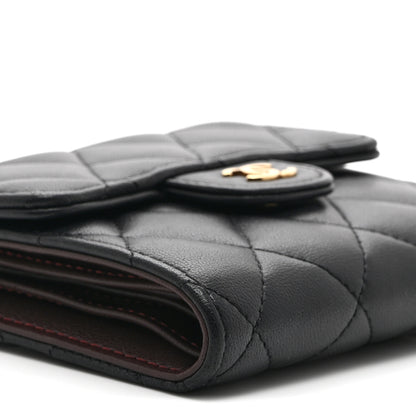 Chanel Lambskin Quilted Compact Flap Wallet Black 11 of 12