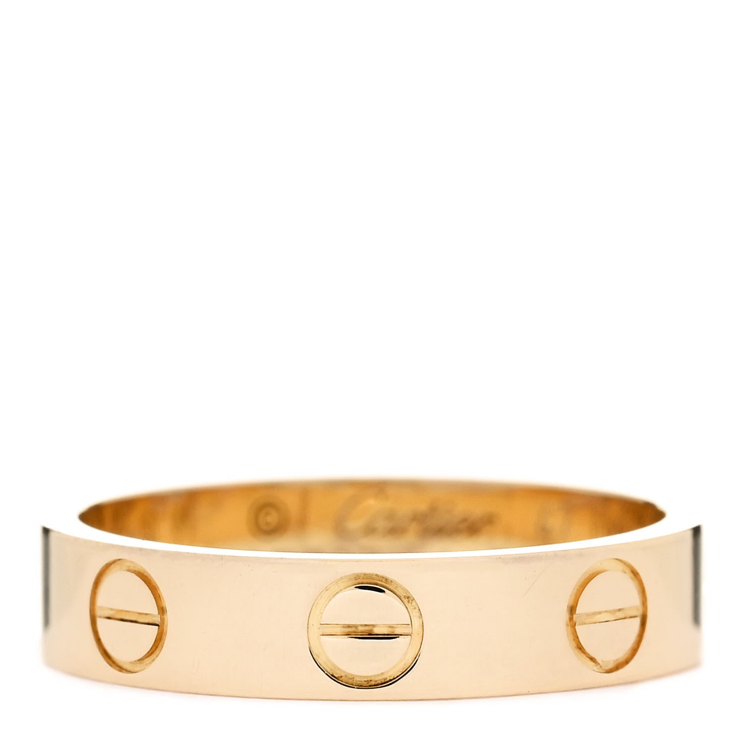 Cartier 18K Yellow Gold 3.5mm LOVE Wedding Band Ring 47 4 1 of 5