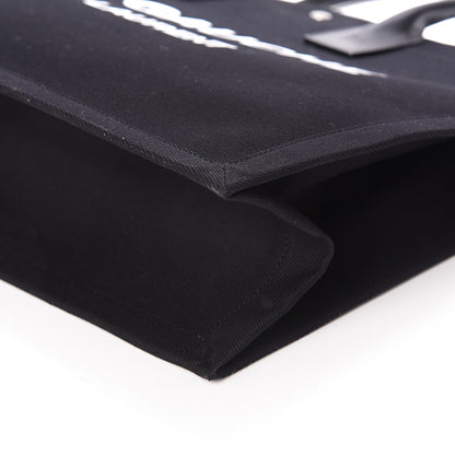 Saint Laurent Linen Calfskin Rive Gauche Tote Black 8 of 8