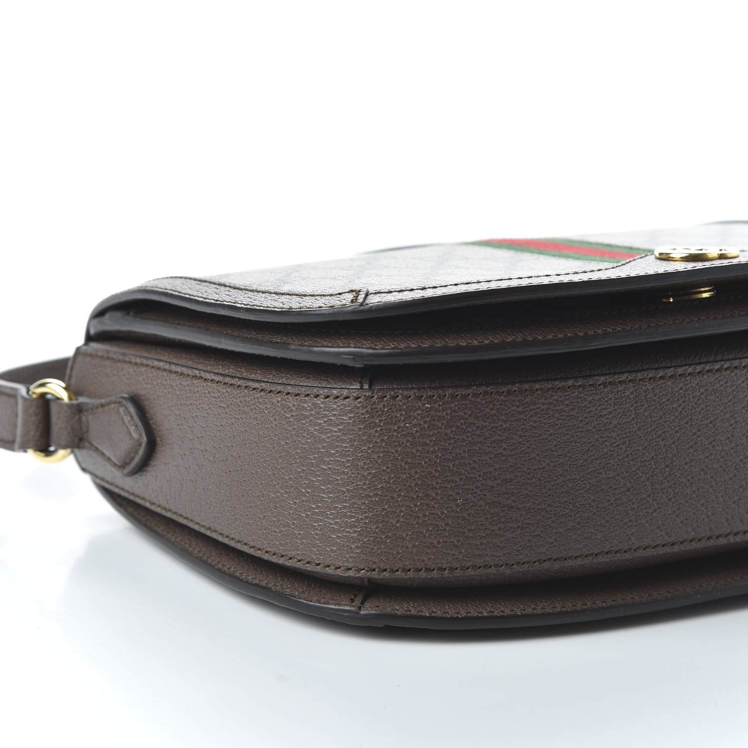 Gucci GG Supreme Monogram Web Small Ophidia Flap Messenger Bag Brown 6 of 10