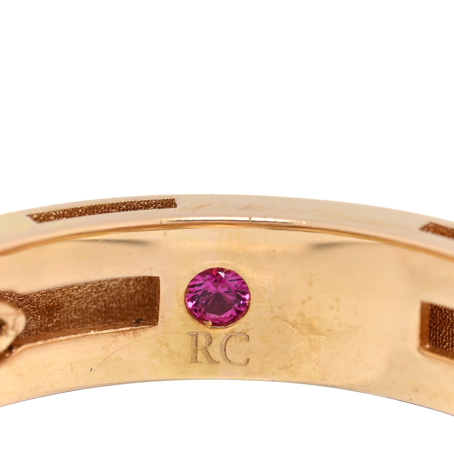 18K Yellow Gold Diamond Narrow Love in Verona Band Ring 54 6.75
