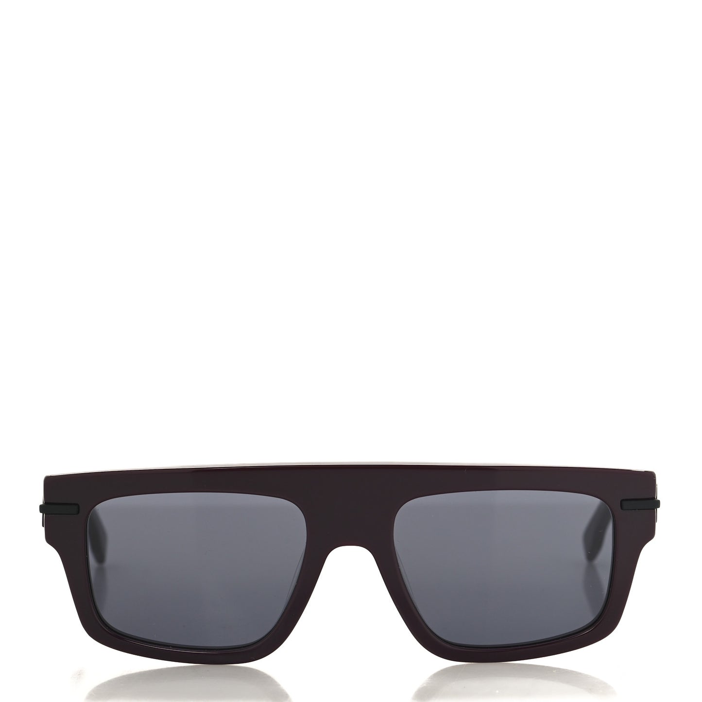Acetate Fendigraphy Rectangle Sunglasses FE40091U Burgundy