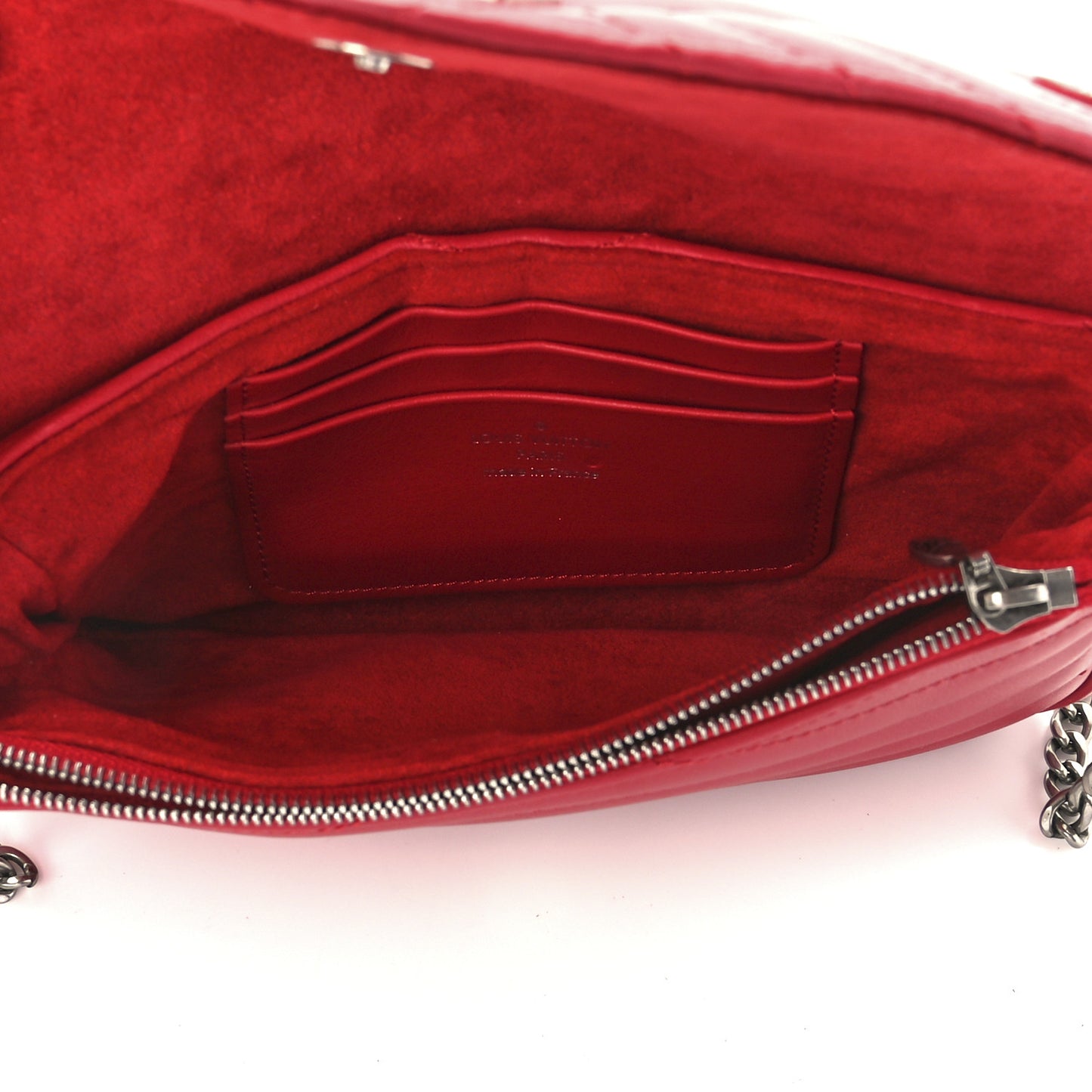 Calfskin New Wave Chain Pochette Scarlet