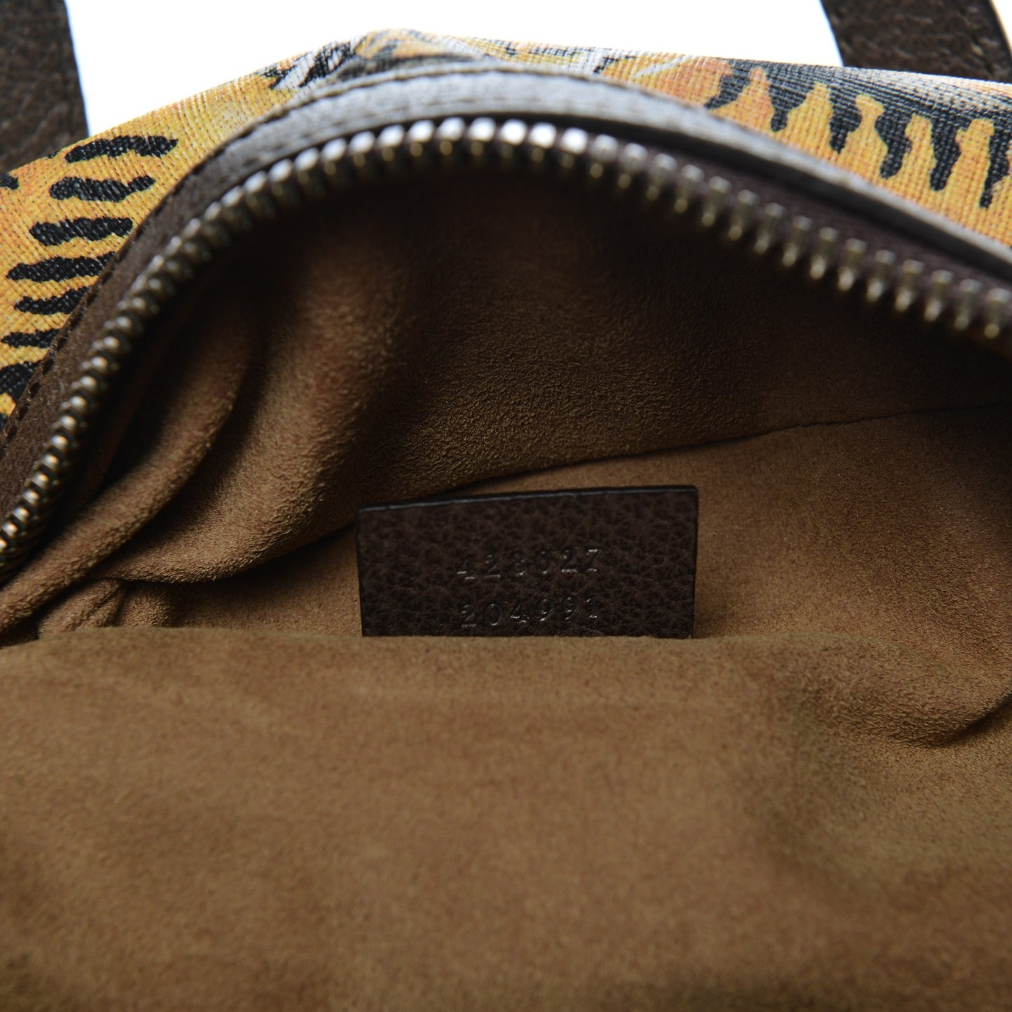 GG Supreme Monogram Bengal Web Day Backpack Beige Yard