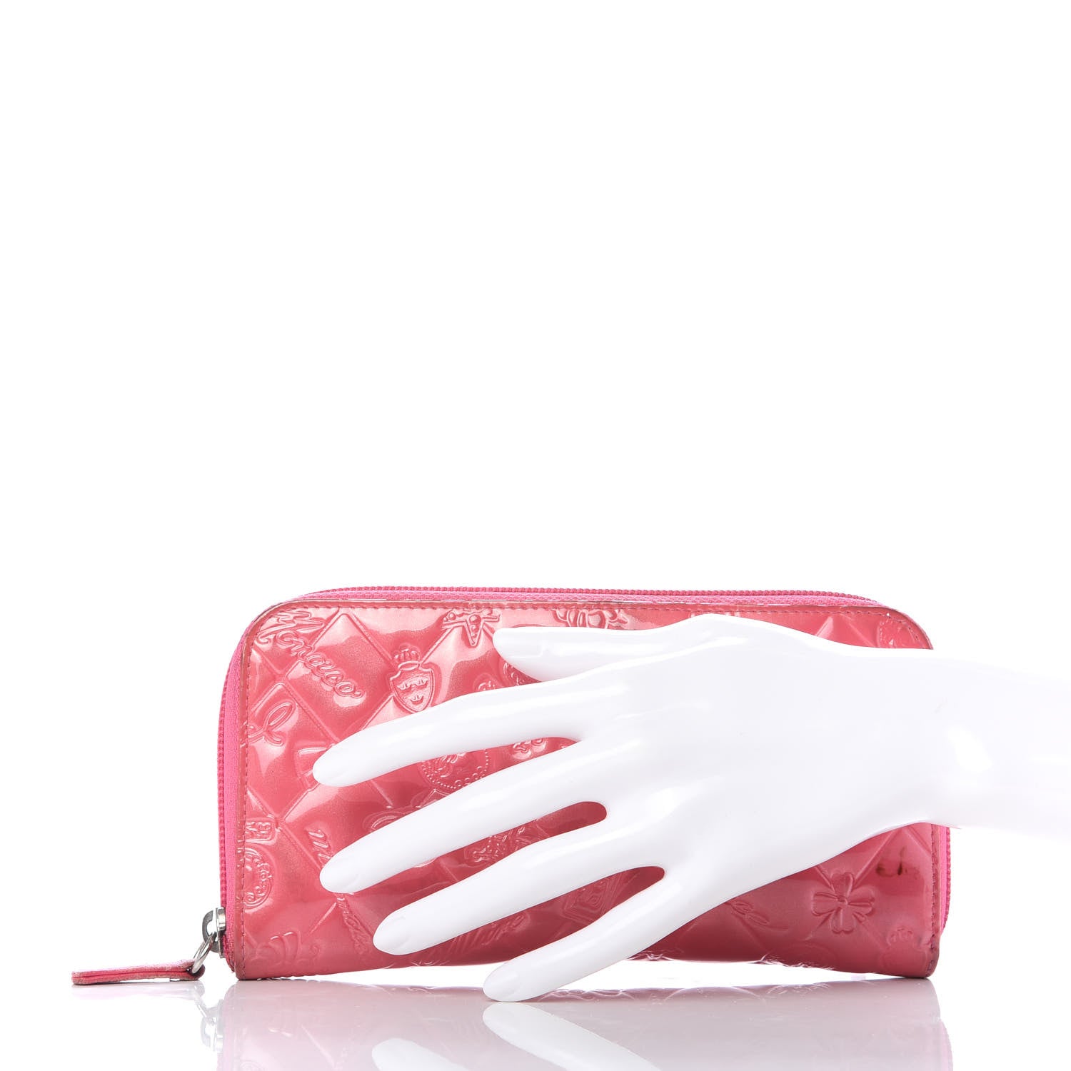 Chanel Patent Calfskin Lucky Symbols Zip Around Wallet Fuchsia 2 of 11