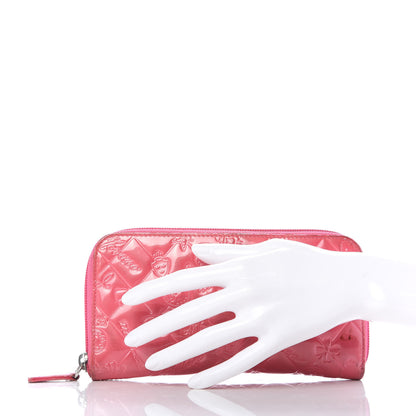 Chanel Patent Calfskin Lucky Symbols Zip Around Wallet Fuchsia 2 of 11