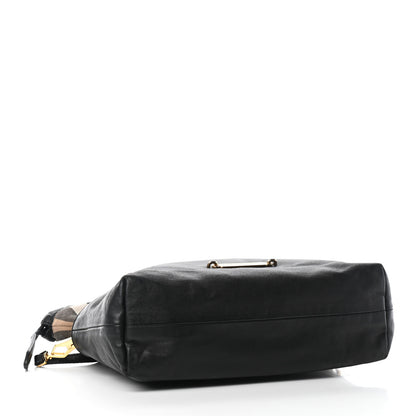 Burberry Calfskin House Check Little Crush Black 4 of 9