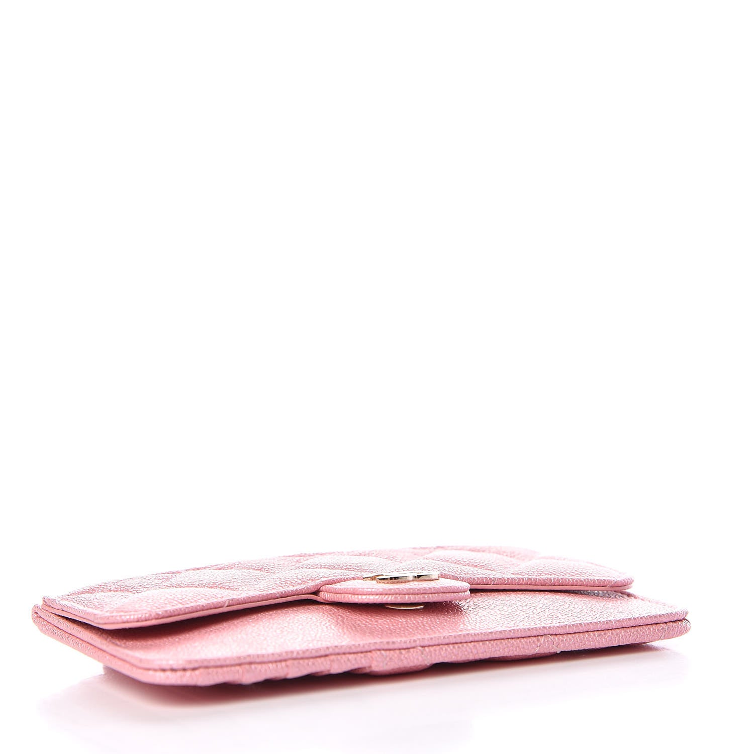 Chanel Iridescent Caviar Quilted Flap Zip Card Holder Pink 4 of 8