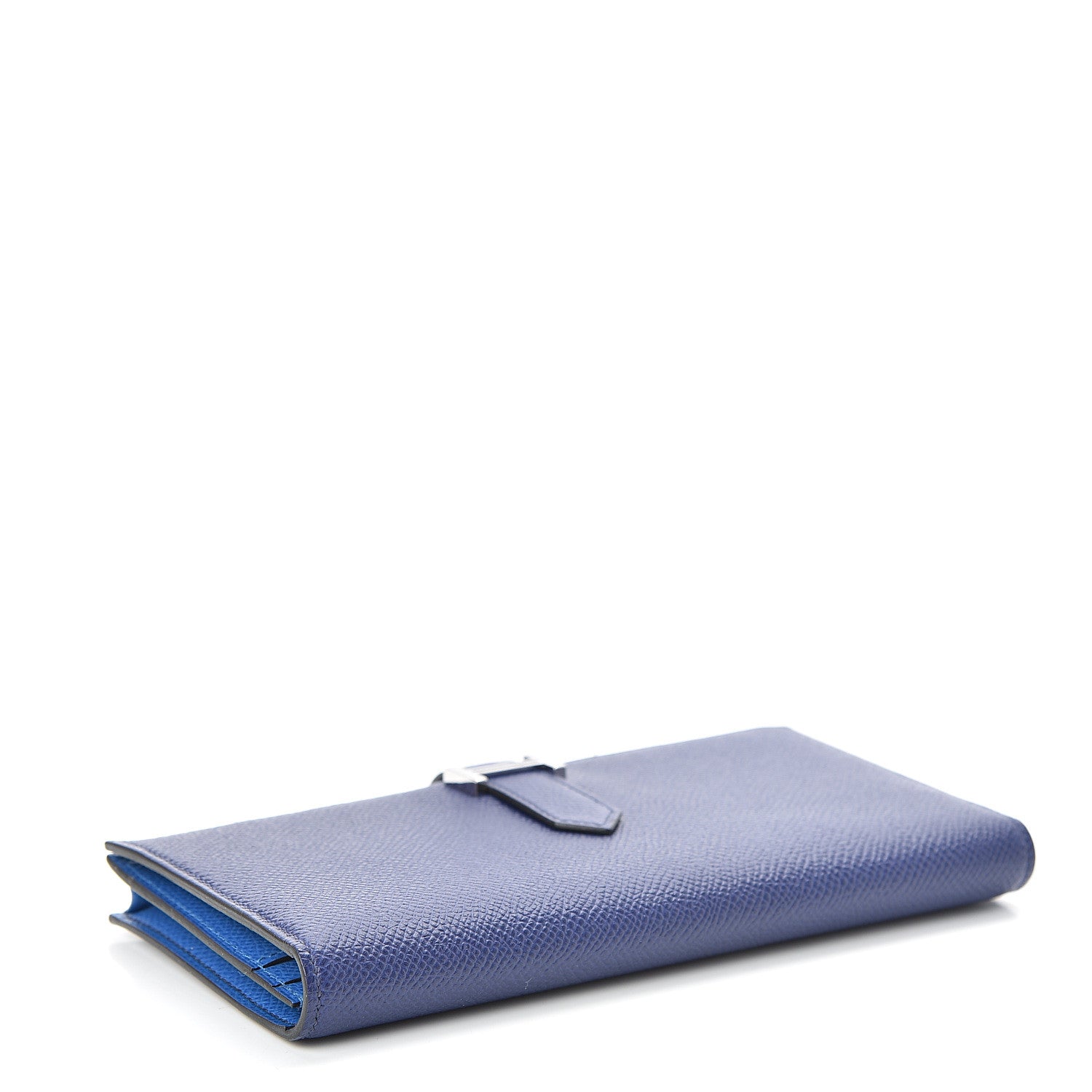 Hermes Epsom Bearn Verso Gusset Wallet Bleu Encre Zellige 4 of 8