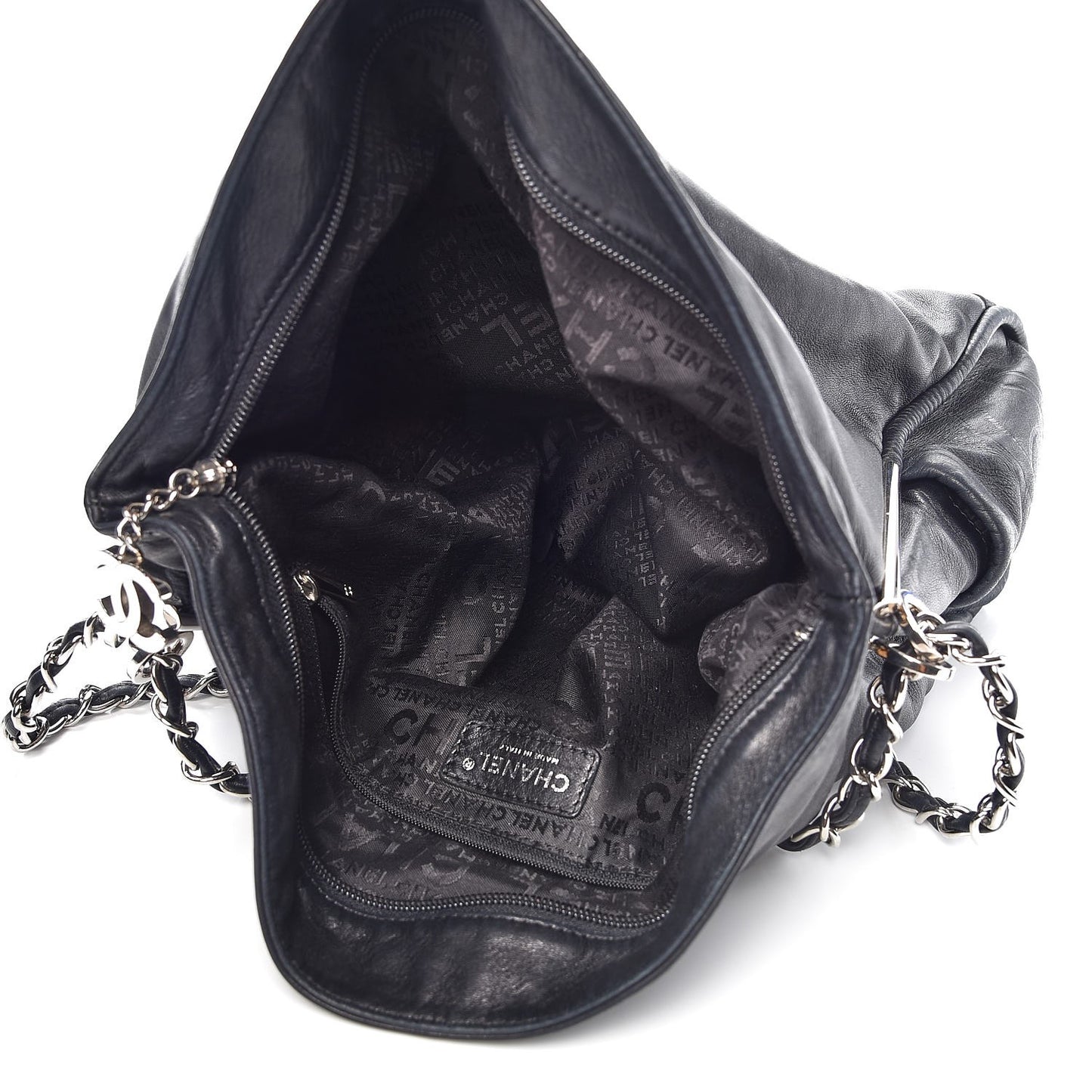 Lambskin Large Ultimate Soft Tote Black