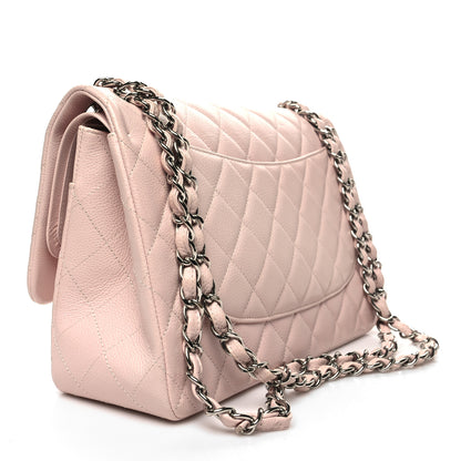Chanel Caviar Quilted Jumbo Double Flap Light Pink 3 of 10
