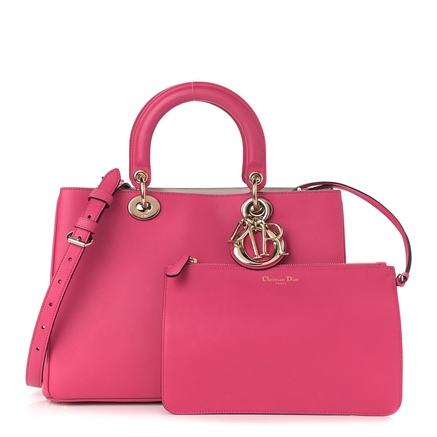 Smooth Calfskin Large Diorissimo Tote Fuchsia