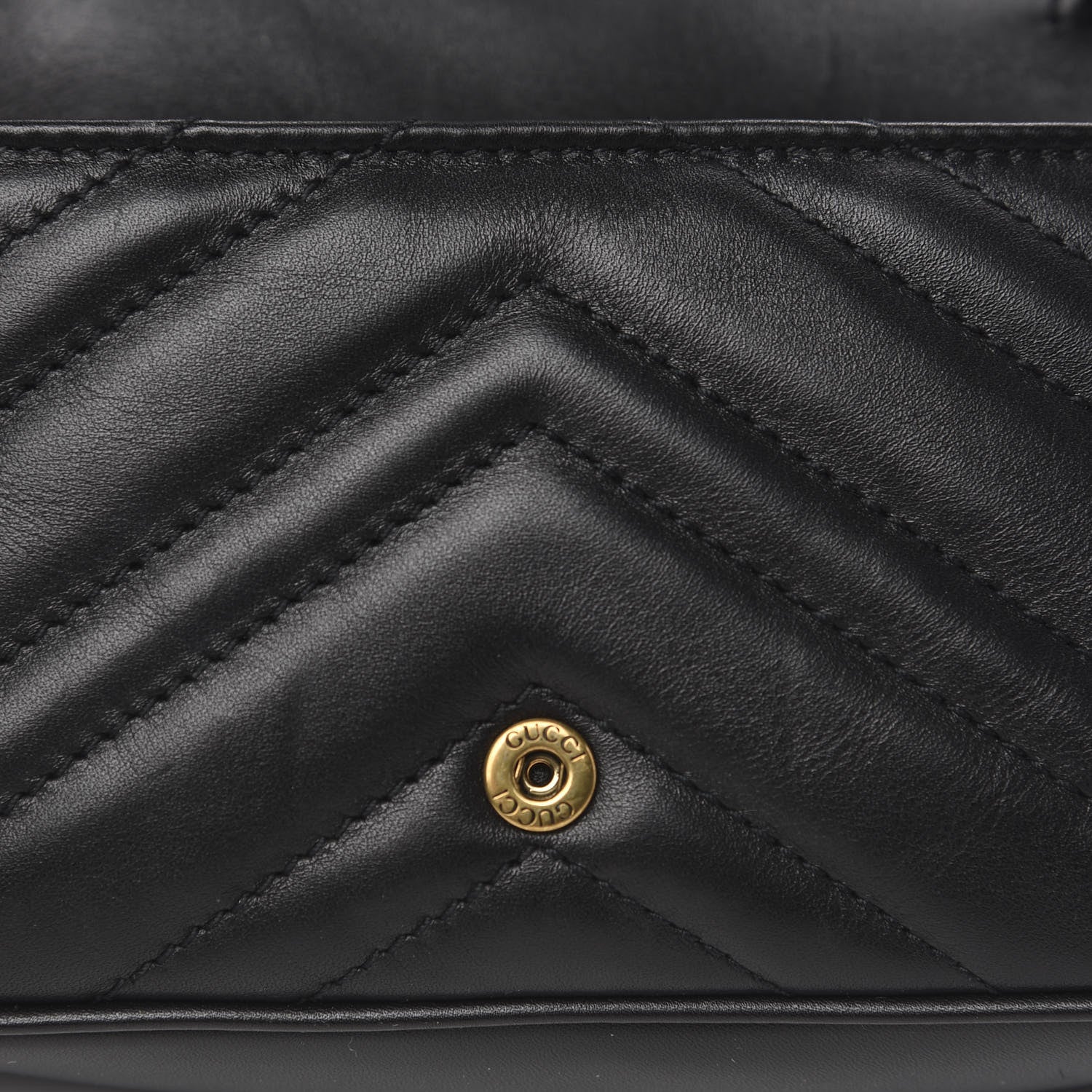 Gucci Calfskin Matelasse Super Mini GG Marmont Shoulder Bag Black 7 of 12