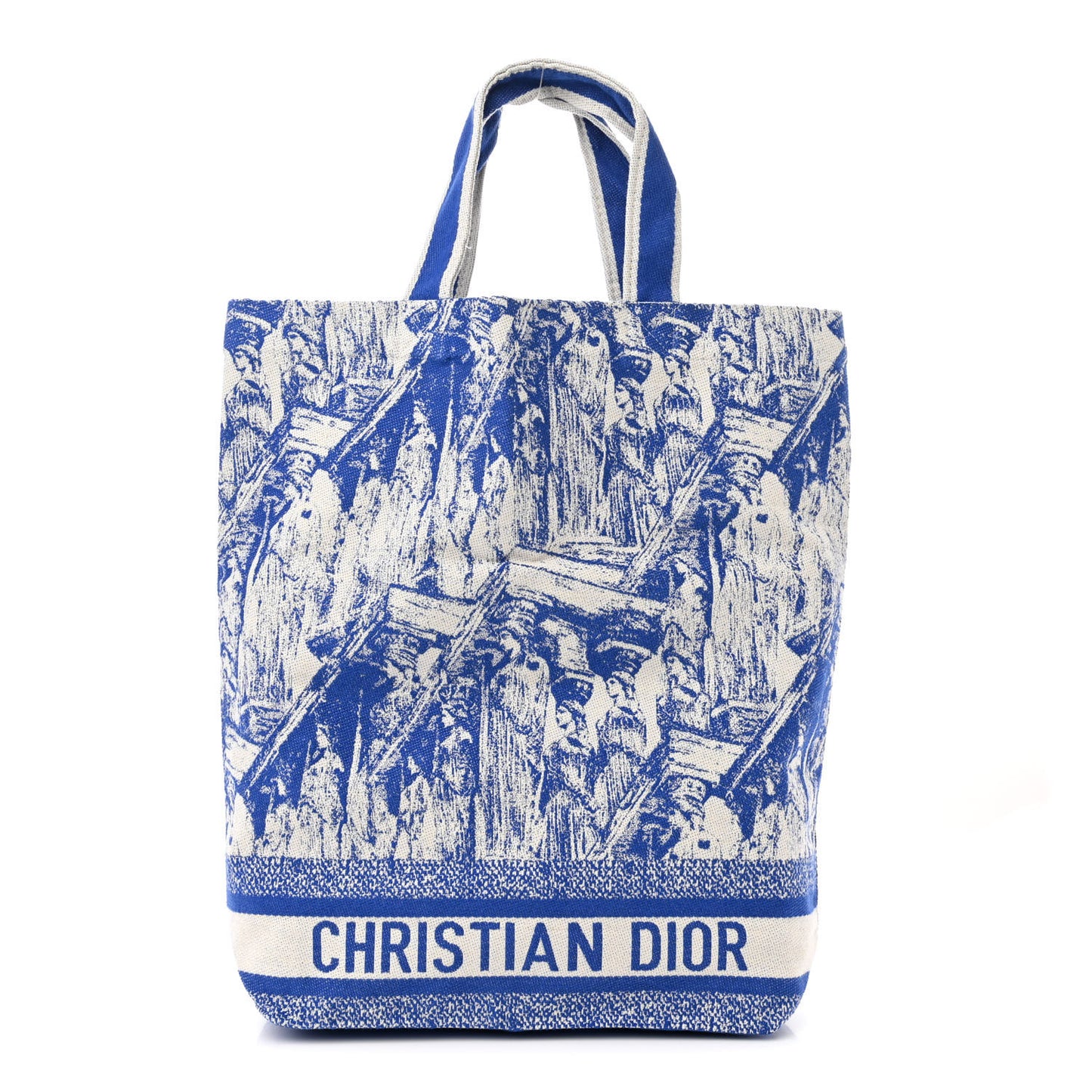 Canvas Print Cruise Tote Ivory Blue