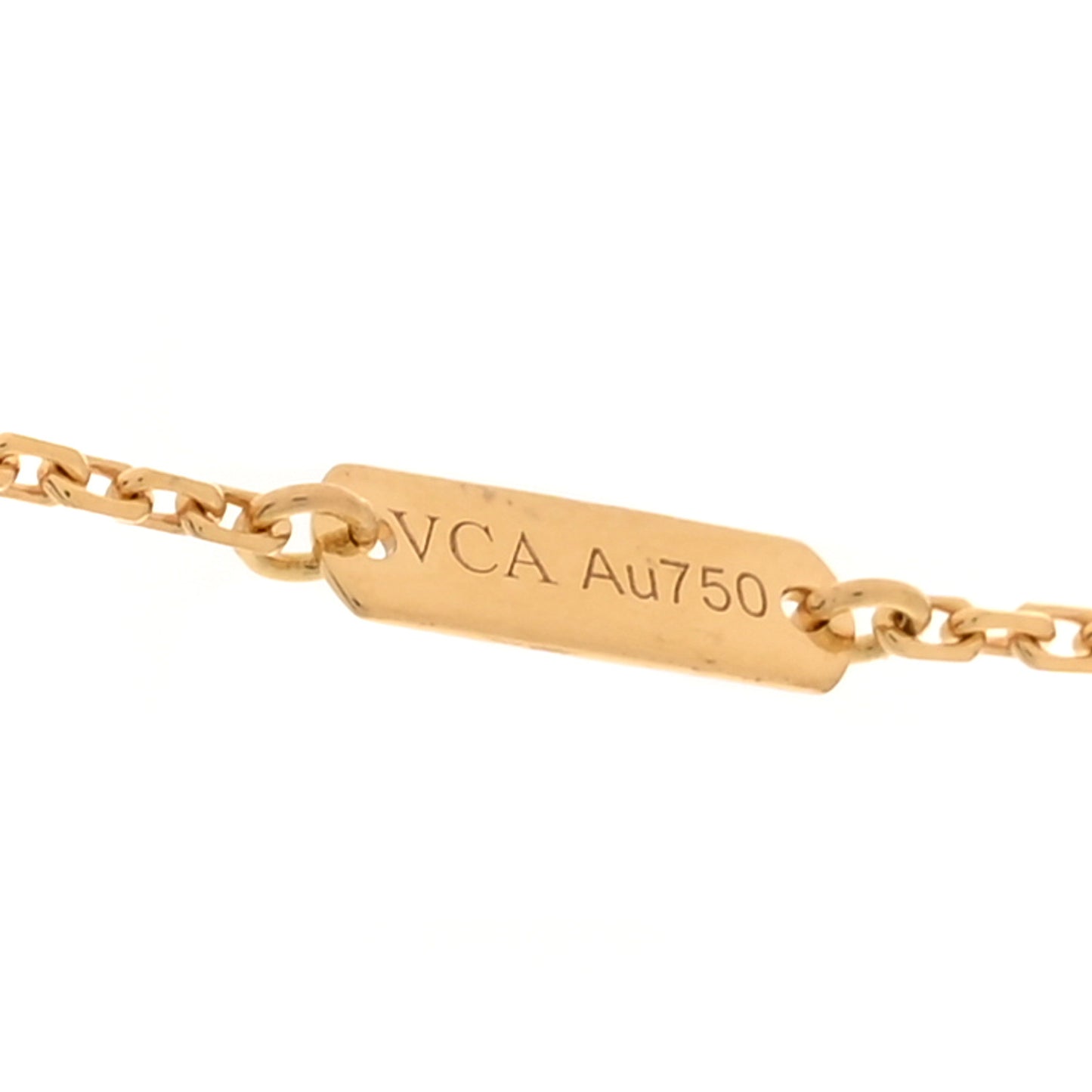 18K Yellow Gold Diamond Vintage Alhambra Pendant Necklace