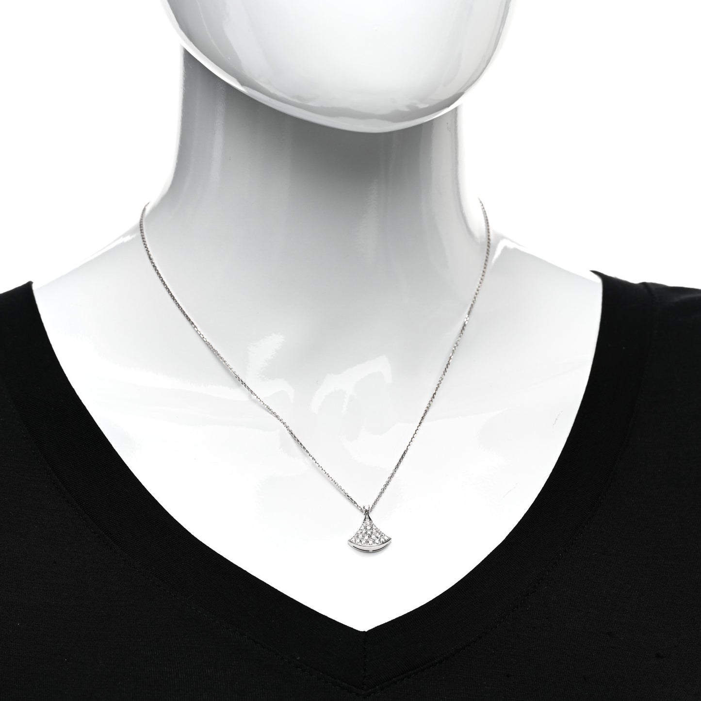 18K White Gold Diamond Divas' Dream Pave Necklace