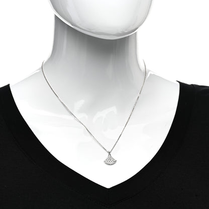Bulgari 18K White Gold Diamond Divas' Dream Pave Necklace 2 of 6