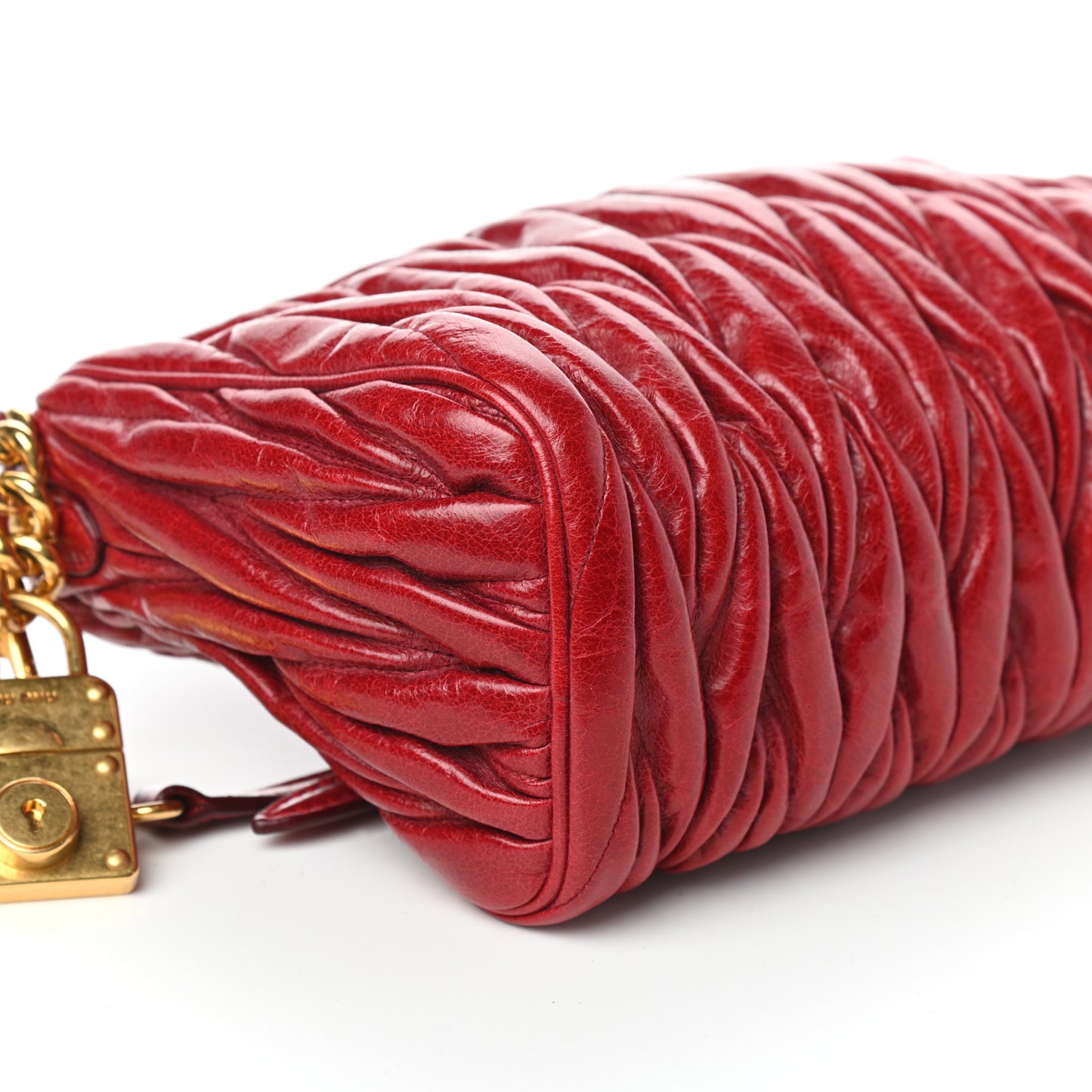 Nappa Matelasse Lux Contenitori Tracolla Shoulder Bag Rubino