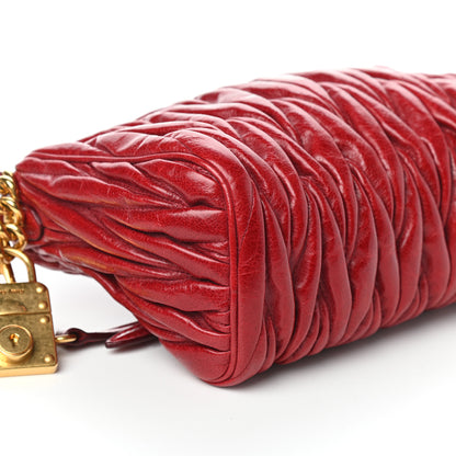Miu Miu Nappa Matelasse Lux Contenitori Tracolla Shoulder Bag Rubino 8 of 9