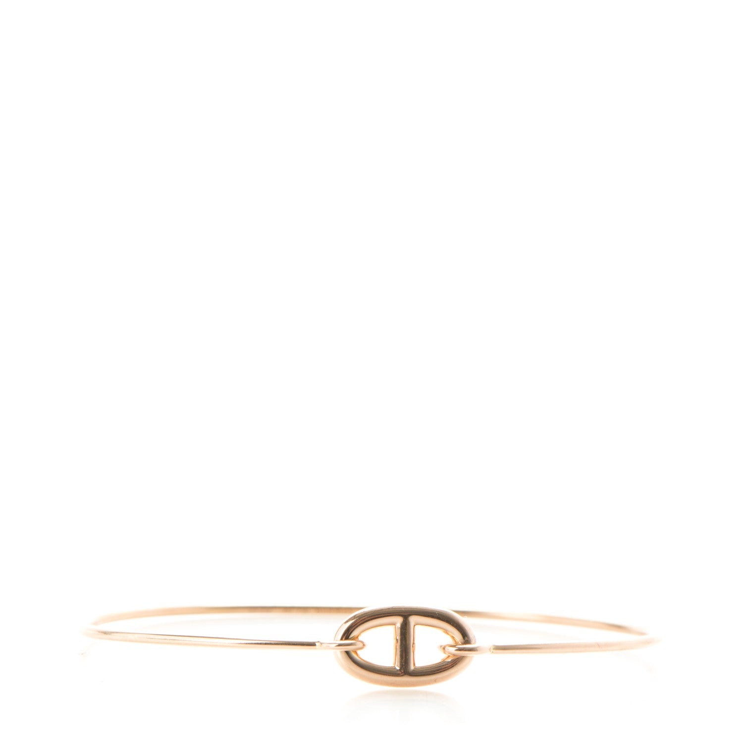 Hermes 18K Rose Gold PM Ronde Chaine d'Ancre Bracelet SH 1 of 6
