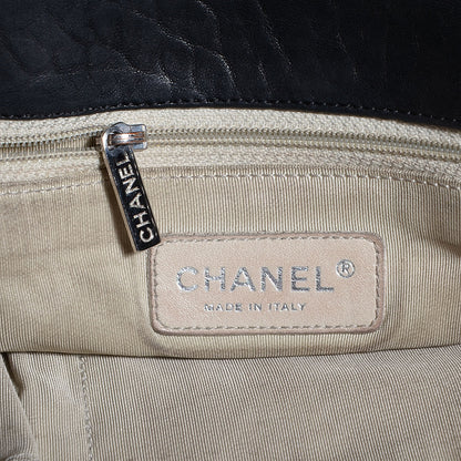 Chanel Crumpled Lambskin Chain Around Maxi Flap Bag Black 6 of 7