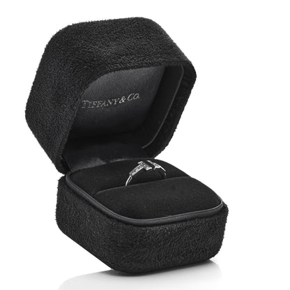Tiffany 18K White Gold Diamond T Wire Ring 47 4 5 of 5