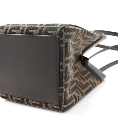Fendi Fabric Jacquard Vitello Grace FF 1974 Mini Fendi Origami Tobacco Moro Ebano 10 of 10